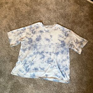 White & grey Large marble tshirt